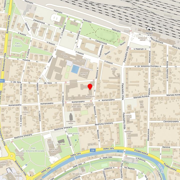 Mapa školy z Mapy.cz