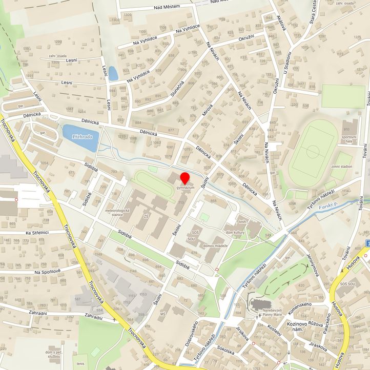 Mapa školy z Mapy.cz