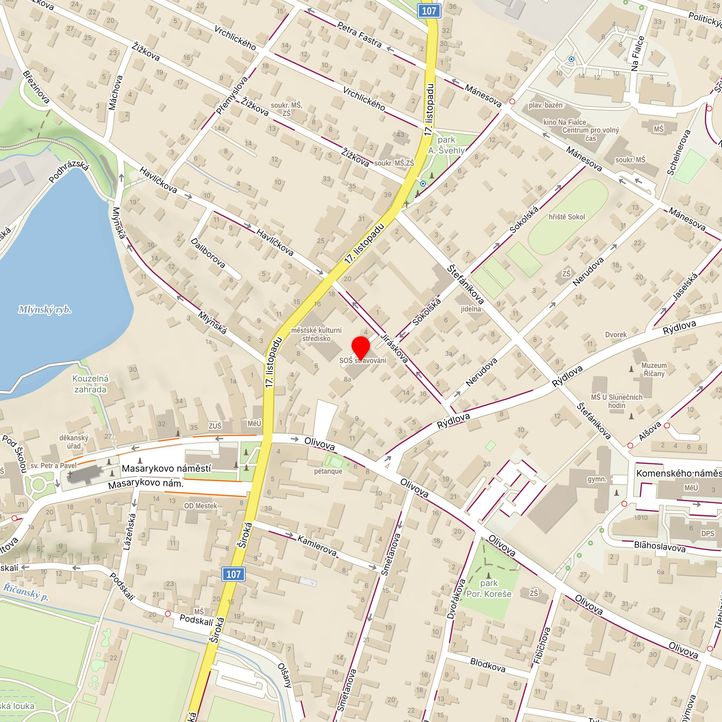 Mapa školy z Mapy.cz