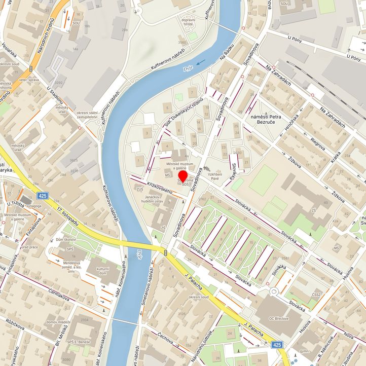 Mapa školy z Mapy.cz