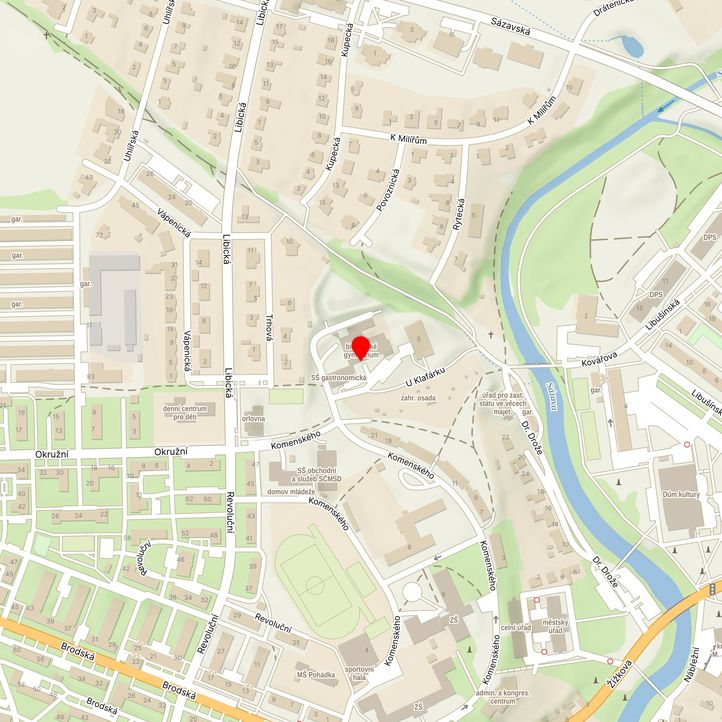 Mapa školy z Mapy.cz