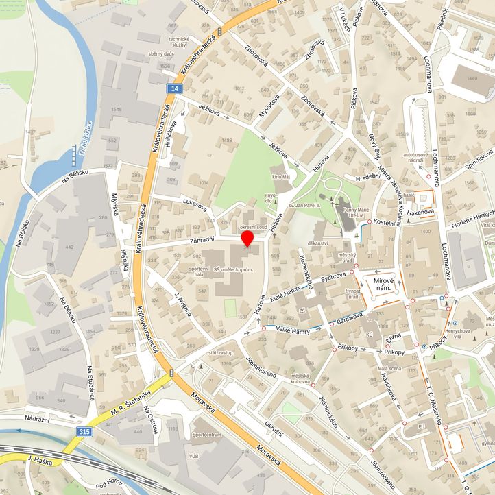 Mapa školy z Mapy.cz