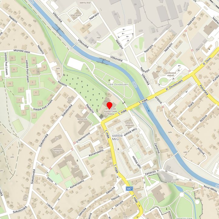 Mapa školy z Mapy.cz