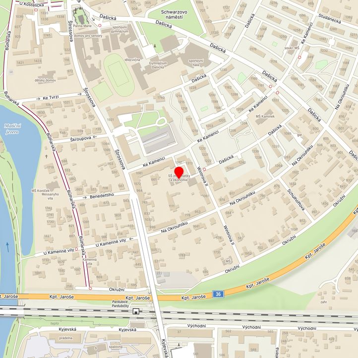 Mapa školy z Mapy.cz