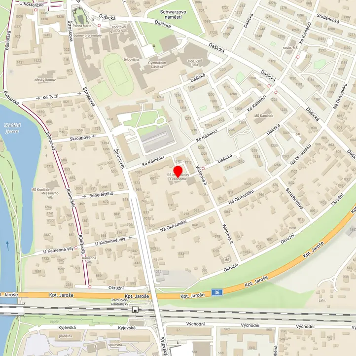 Mapa školy z Mapy.cz