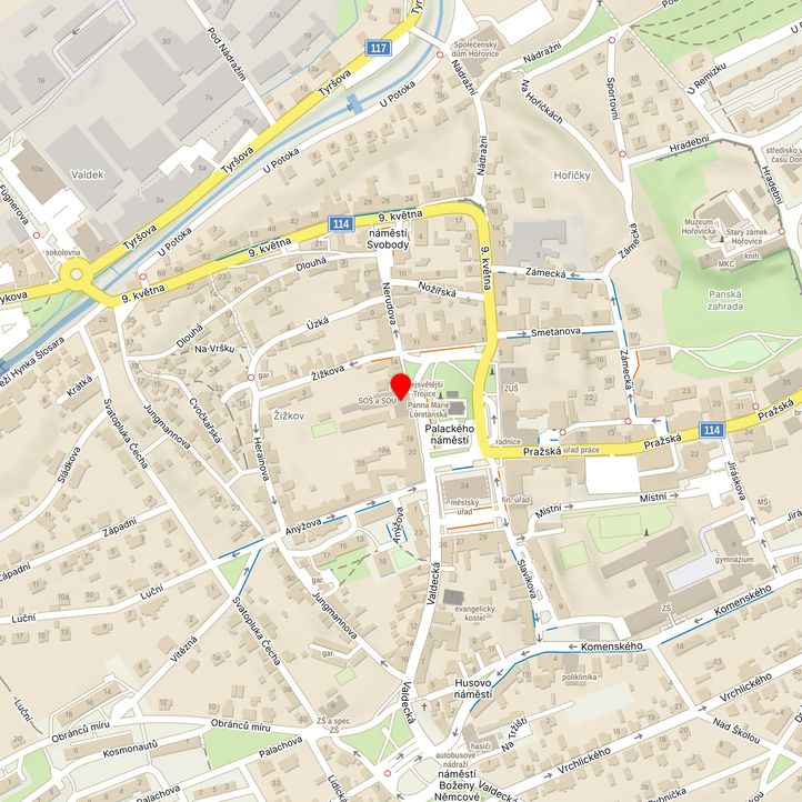 Mapa školy z Mapy.cz