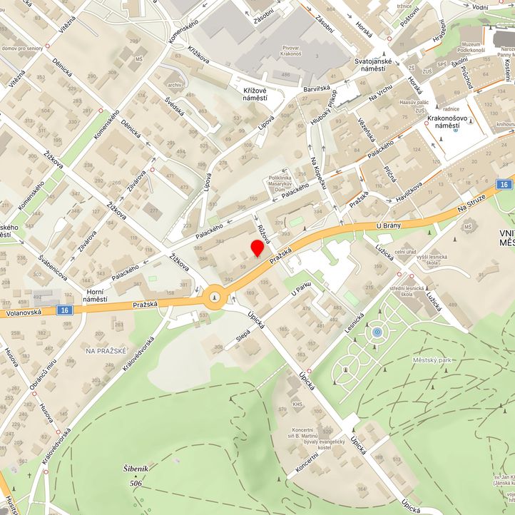 Mapa školy z Mapy.cz