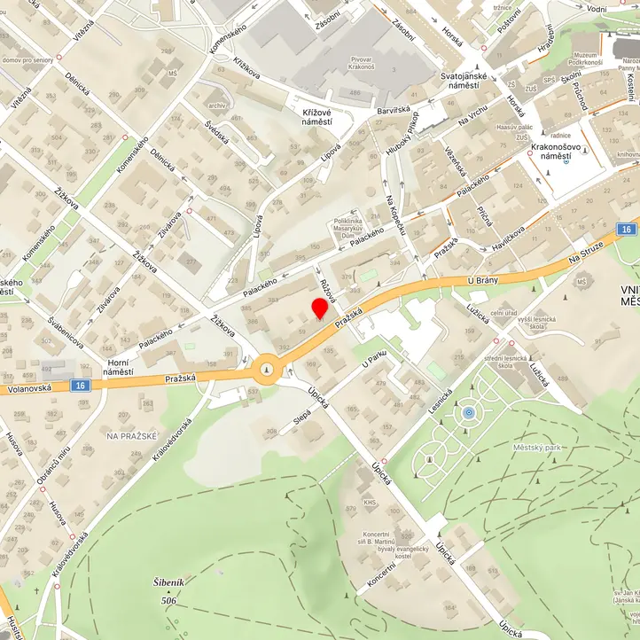 Mapa školy z Mapy.cz