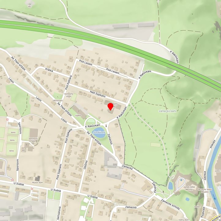 Mapa školy z Mapy.cz