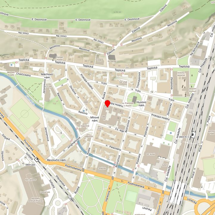 Mapa školy z Mapy.cz