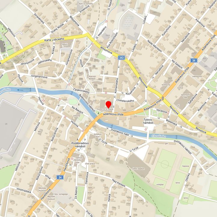 Mapa školy z Mapy.cz
