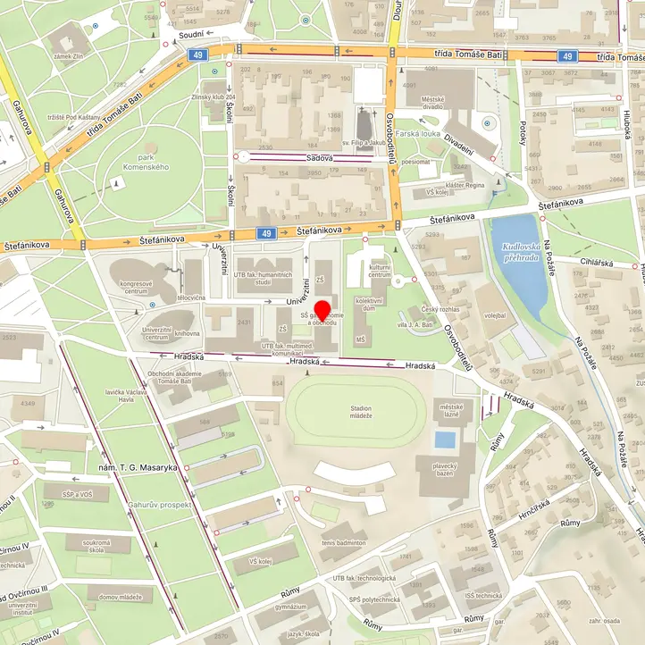 Mapa školy z Mapy.cz