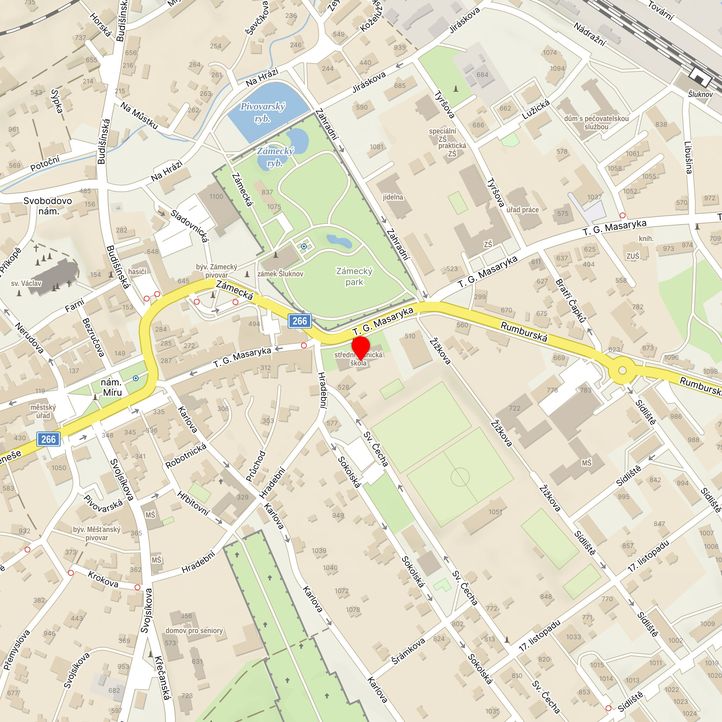 Mapa školy z Mapy.cz