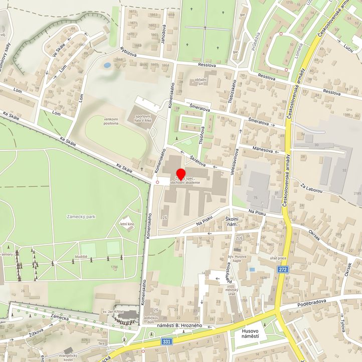 Mapa školy z Mapy.cz