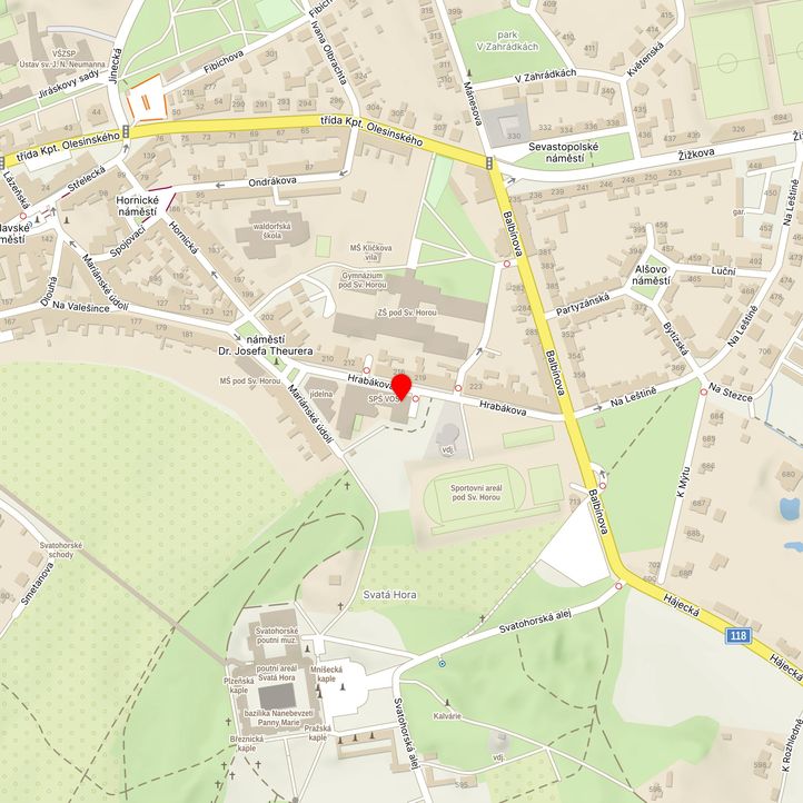Mapa školy z Mapy.cz