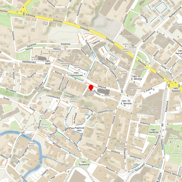 Mapa školy z Mapy.cz