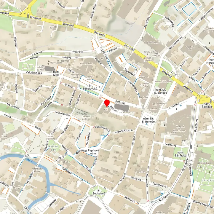 Mapa školy z Mapy.cz