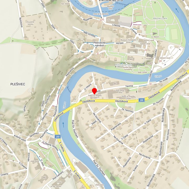 Mapa školy z Mapy.cz