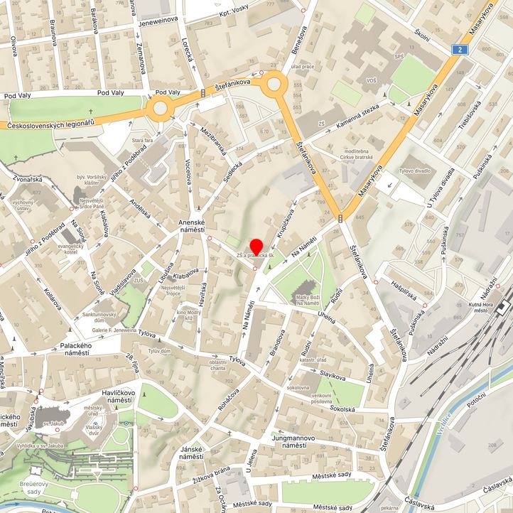 Mapa školy z Mapy.cz