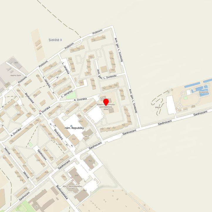 Mapa školy z Mapy.cz