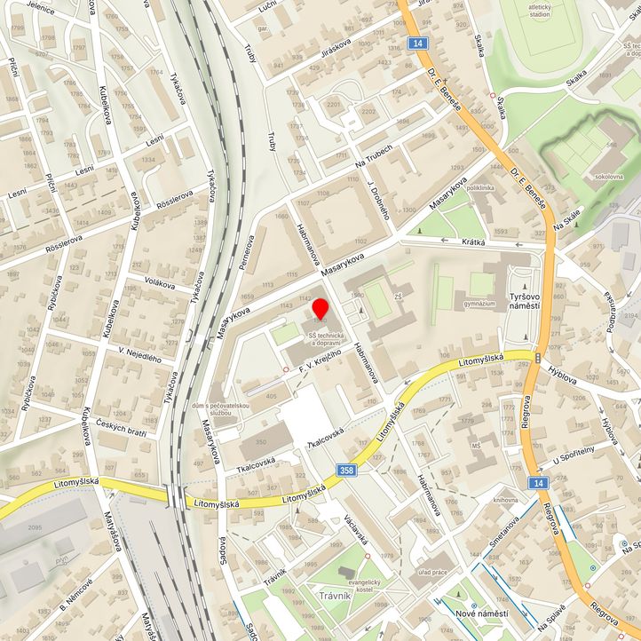Mapa školy z Mapy.cz
