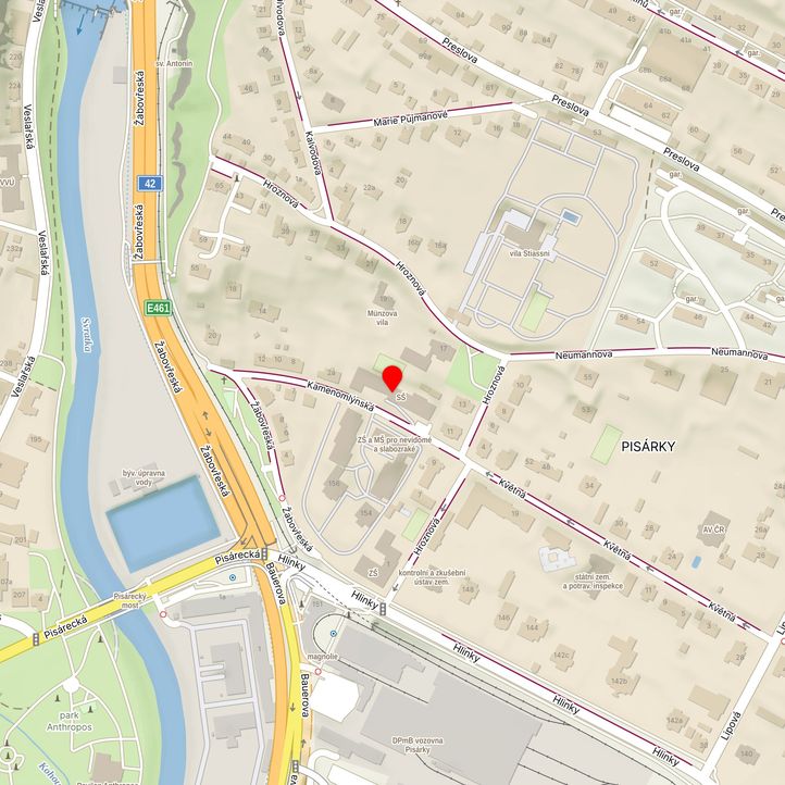 Mapa školy z Mapy.cz