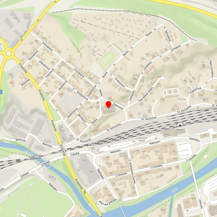 Mapa školy z Mapy.cz
