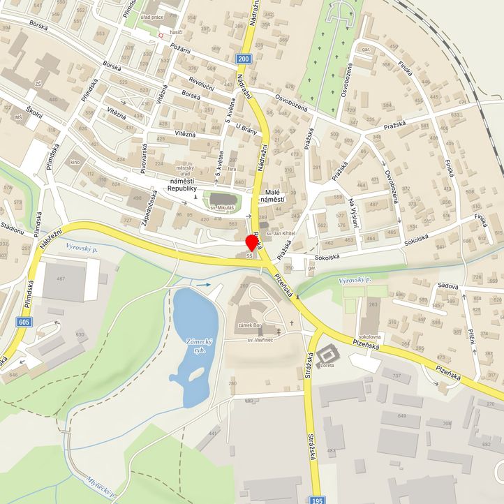 Mapa školy z Mapy.cz