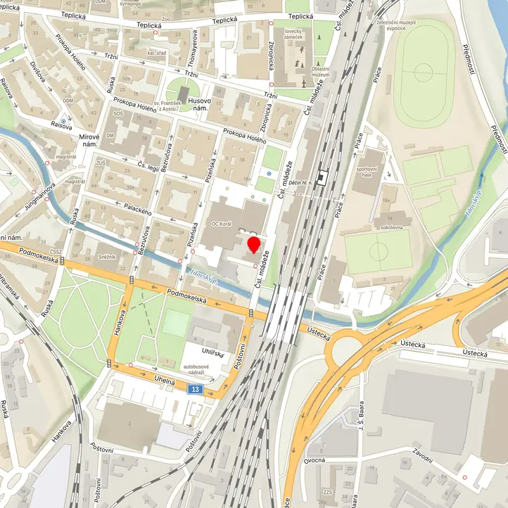 Mapa školy z Mapy.cz