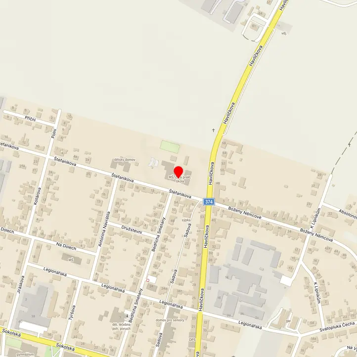 Mapa školy z Mapy.cz