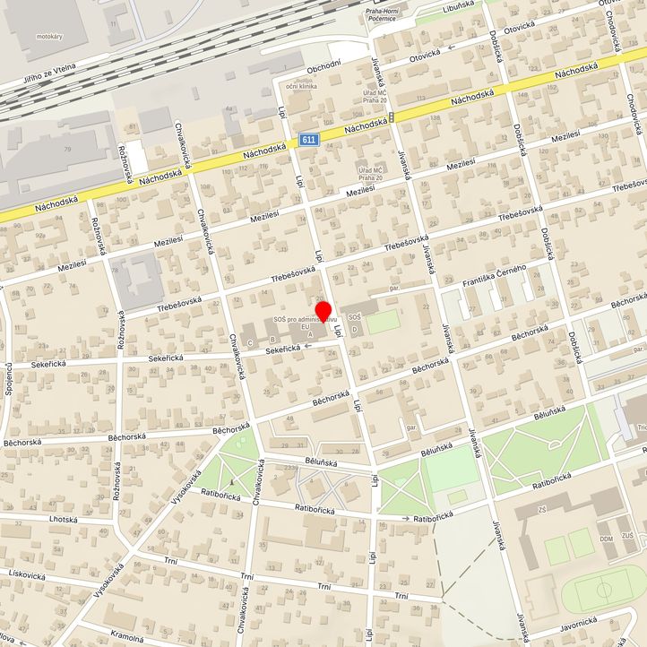 Mapa školy z Mapy.cz