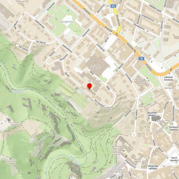 Mapa školy z Mapy.cz