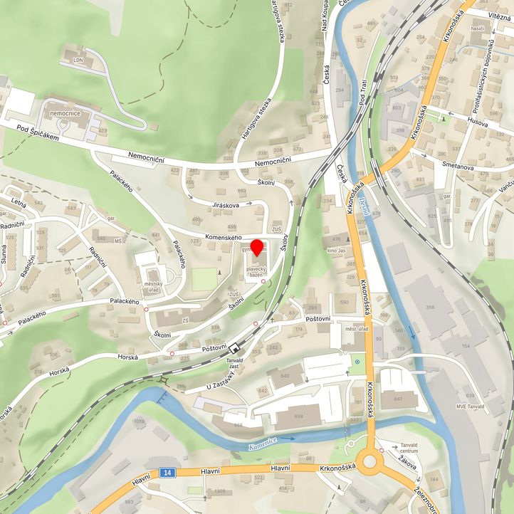 Mapa školy z Mapy.cz