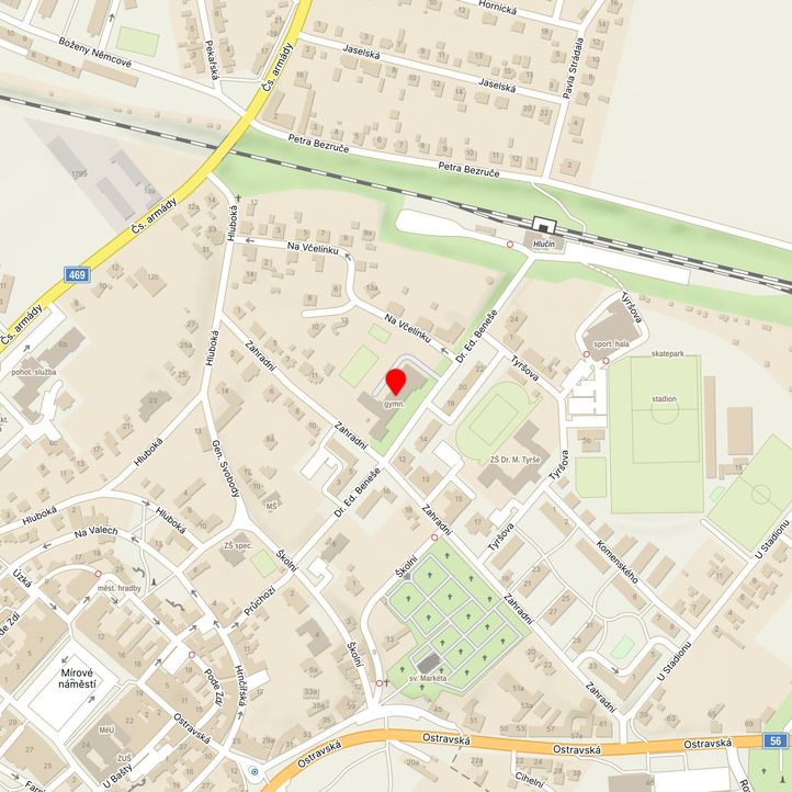 Mapa školy z Mapy.cz