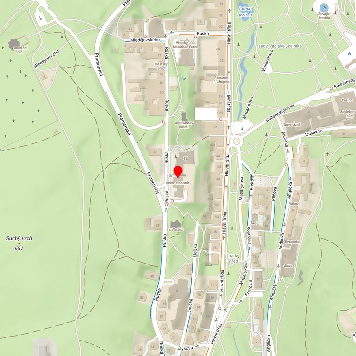 Mapa školy z Mapy.cz
