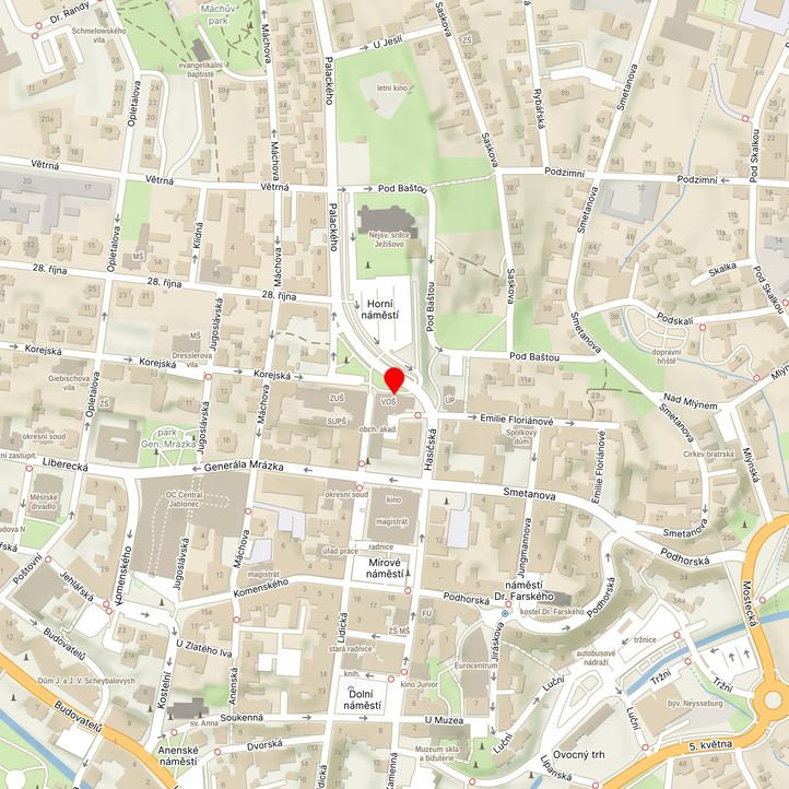 Mapa školy z Mapy.cz