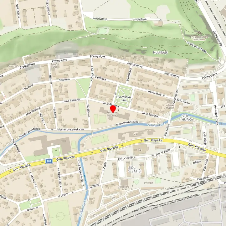 Mapa školy z Mapy.cz