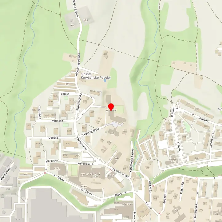 Mapa školy z Mapy.cz