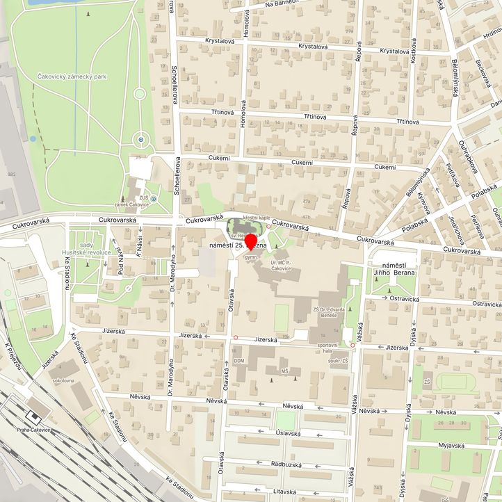 Mapa školy z Mapy.cz