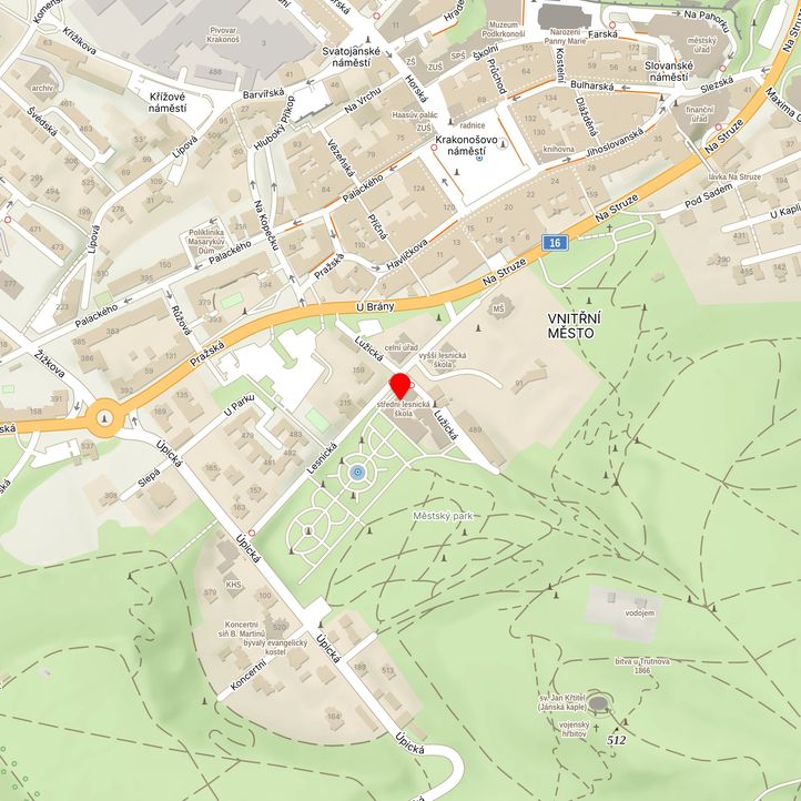 Mapa školy z Mapy.cz