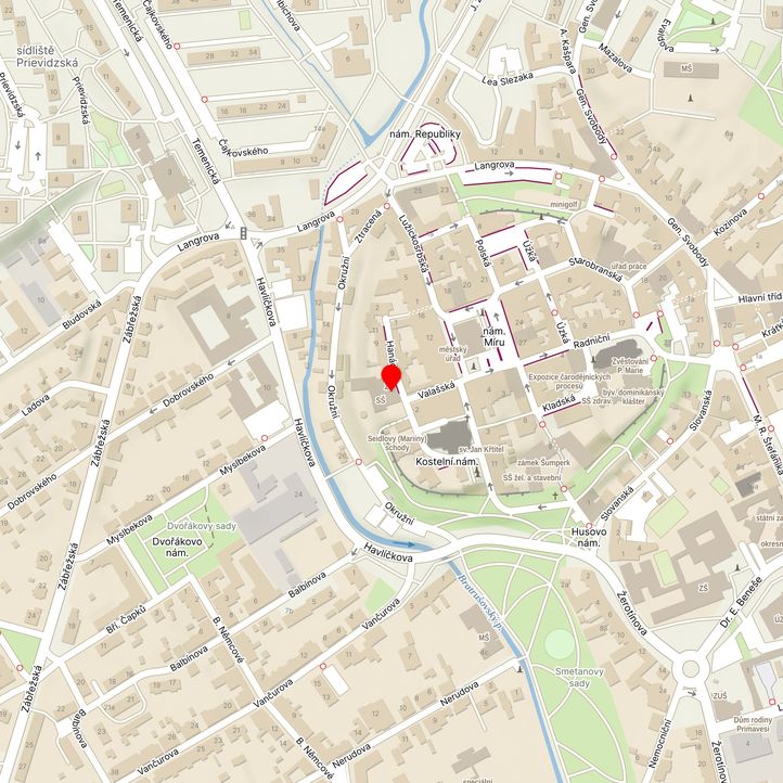Mapa školy z Mapy.cz