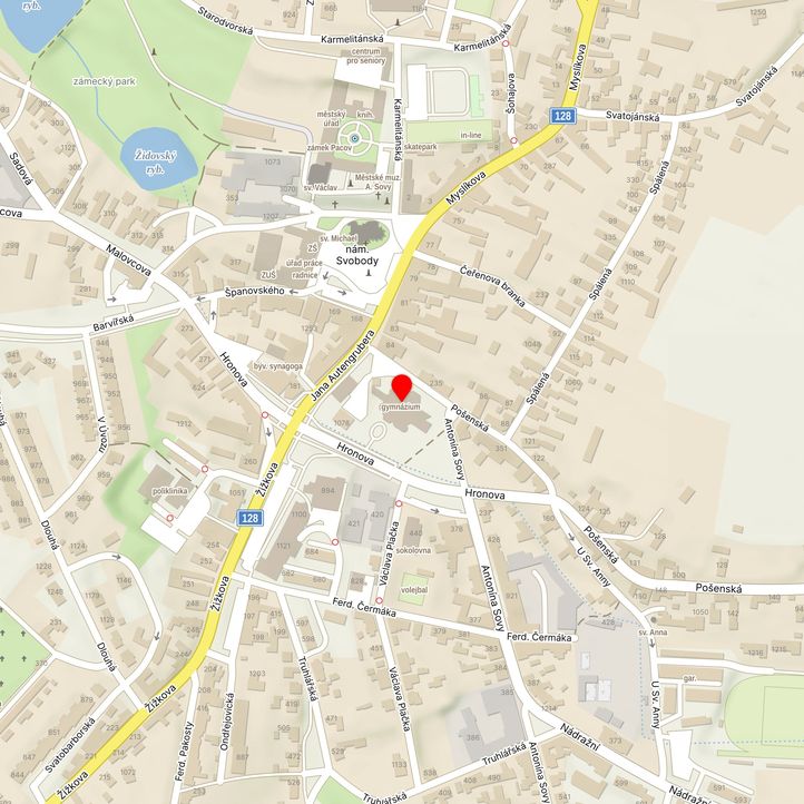 Mapa školy z Mapy.cz