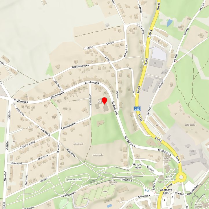Mapa školy z Mapy.cz