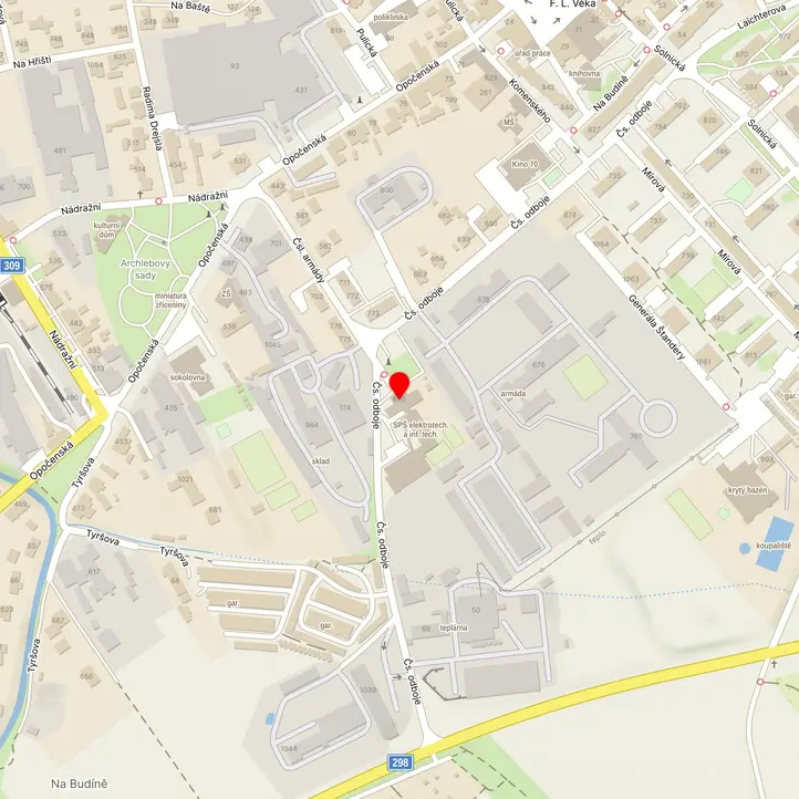 Mapa školy z Mapy.cz