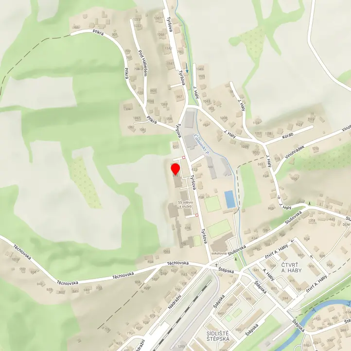 Mapa školy z Mapy.cz