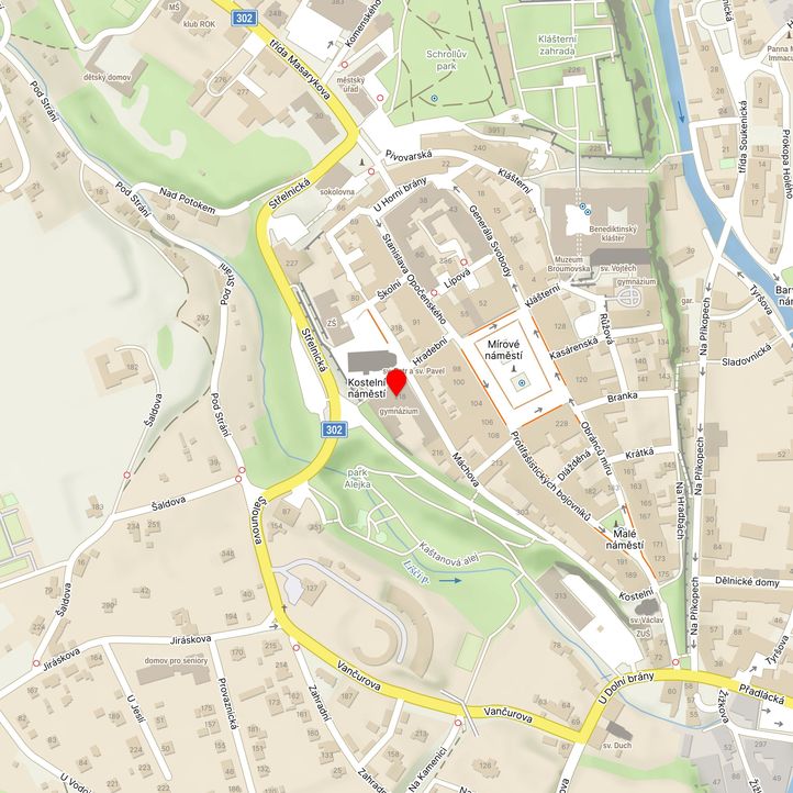Mapa školy z Mapy.cz