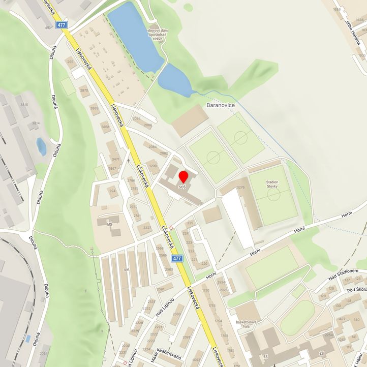 Mapa školy z Mapy.cz