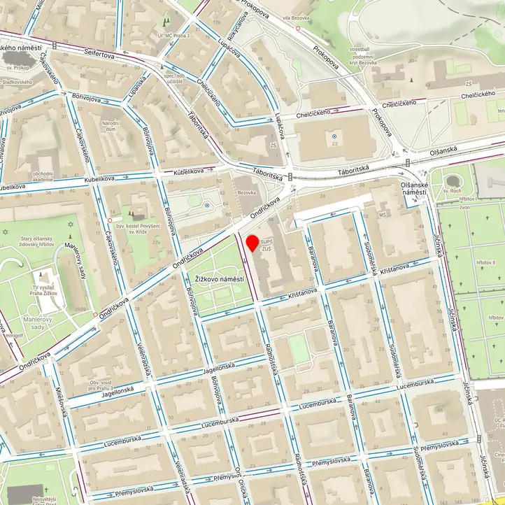Mapa školy z Mapy.cz