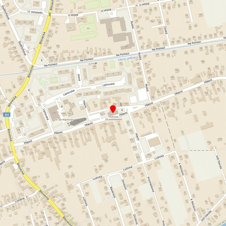 Mapa školy z Mapy.cz