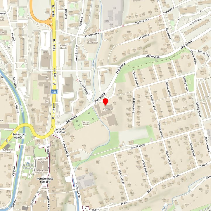 Mapa školy z Mapy.cz